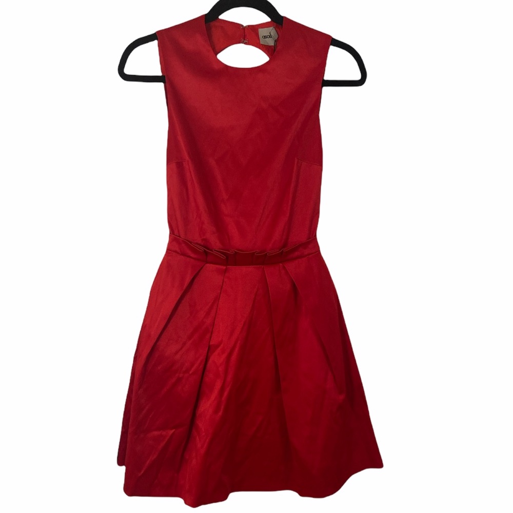 NWT ASOS Red Backless Mini Christmas Dress
